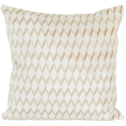 Luna Ivory Geo Velvet Cushion 45 x 45cm