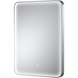 nuie Polished Chrome Framed LED Touch Sensor Mirror 700 x 500mm - thumbnail 1