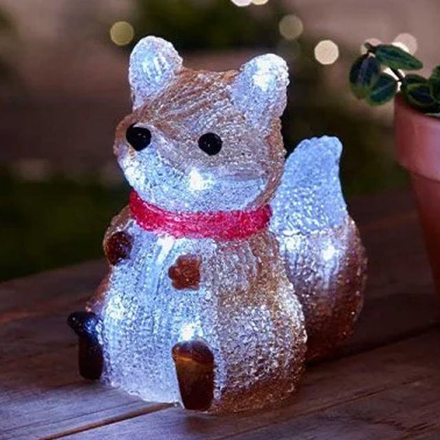 Marco Paul 12 Warm White LED Fox Christmas Decoration - image 1