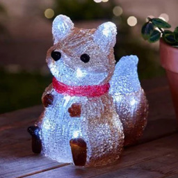 Marco Paul 12 Warm White LED Fox Christmas Decoration - thumbnail 1