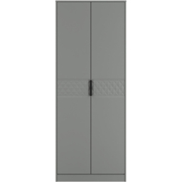 Crowndale Harlequin 2 Door Dusk Grey Tall Wardrobe Ready Assembled - thumbnail 3