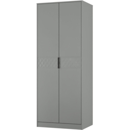 Crowndale Harlequin 2 Door Dusk Grey Tall Wardrobe Ready Assembled - thumbnail 2