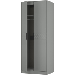 Crowndale Harlequin 2 Door Dusk Grey Tall Wardrobe Ready Assembled - thumbnail 4