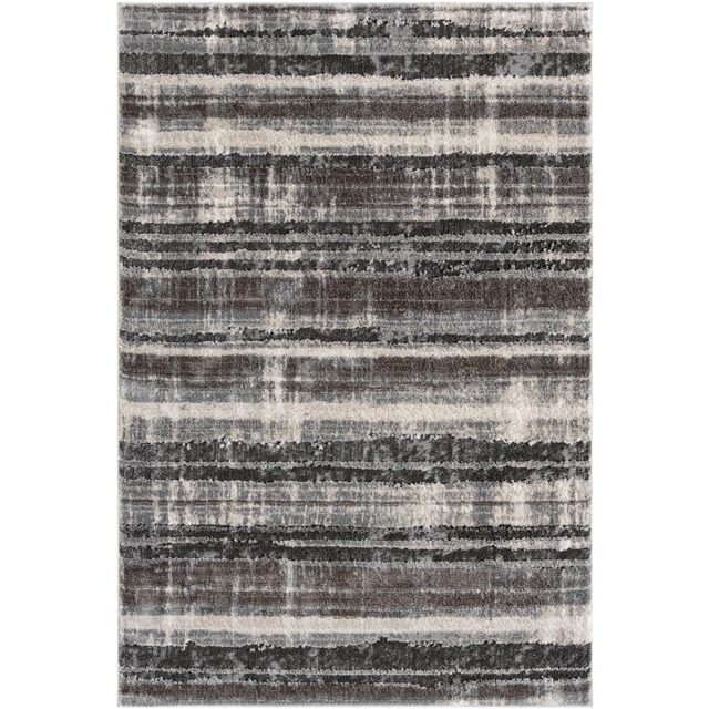Desire Rugs Eleanor Striped Embossed Grey Rug 80 x 150cm - image 1