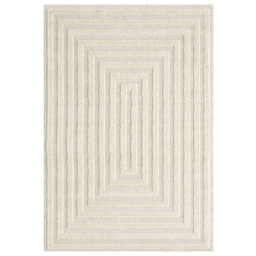 Desire Rugs Isabella Embossed Geometric Cream Rug 80 x 150cm - thumbnail 1
