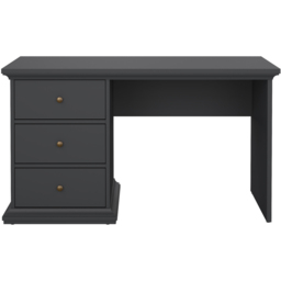 Florence Paris 3 Drawer Desk Matt Grey - thumbnail 4