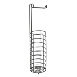 Bathstore Cool Grey Round Wire Toilet Roll Holder