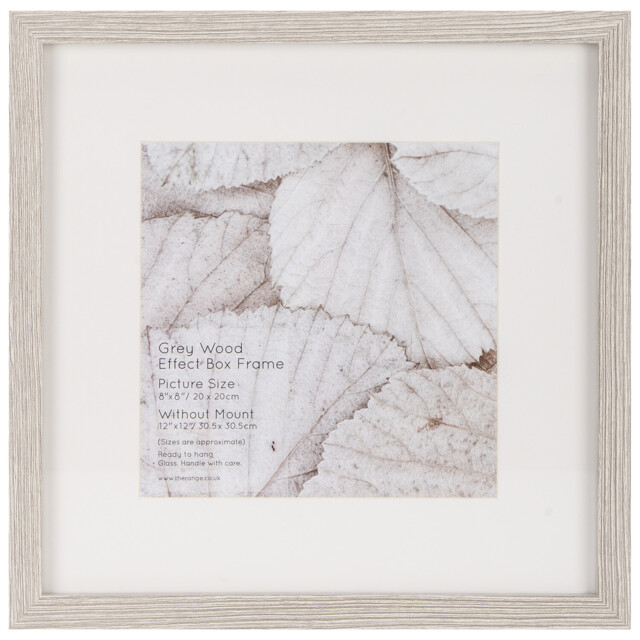 The Port. Co Gallery Grey Wood Effect Box 12 x 12 inch Photo Frame - image 1
