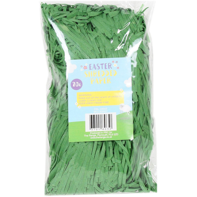 Easter Green Shredded Paper 70g