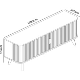 Mateo Sliding Door TV Unit Neutral - thumbnail 3