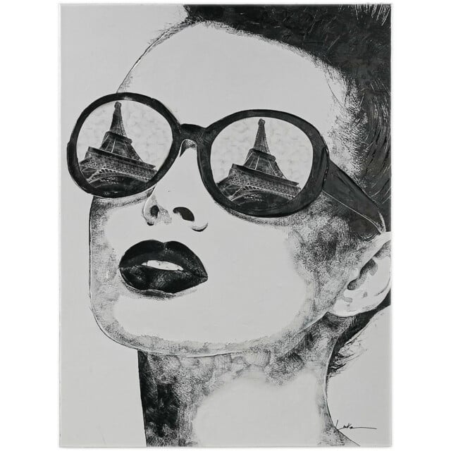 Eiffel Tower Sunglasses Reflection Art - Black - image 1