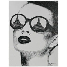 Eiffel Tower Sunglasses Reflection Art - Black