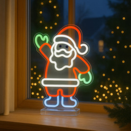 Xmas Haus Neon LED Santa 29 x 17cm - thumbnail 2