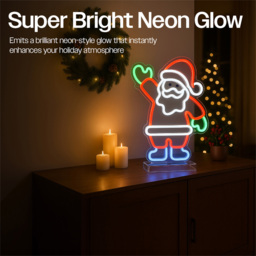 Xmas Haus Neon LED Santa 29 x 17cm - thumbnail 4