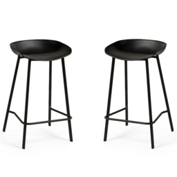 Julian Bowen Renzo Black Bar Stool Set of 2 - thumbnail 2
