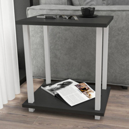 Decorotika Gurnee 2 Tier White and Anthracite Side Table