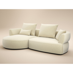 SOLACE+CO Lia 2 Seater Beige Chenille Large Sofa - thumbnail 2