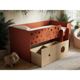 Flair Zaiden Orange Single Mid Sleeper Bed with Toy Box - thumbnail 4