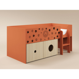Flair Zaiden Orange Single Mid Sleeper Bed with Toy Box - thumbnail 2