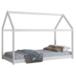 Portland Single White Wooden House Bed - thumbnail 2