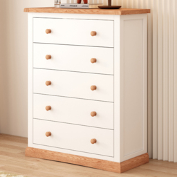 Cabinet Bits Trevi 5 Drawer Chest of Drawers with Wooden Knob - thumbnail 1