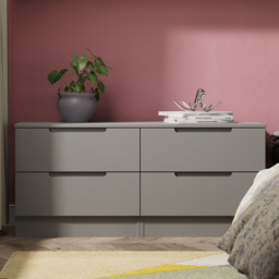 Crowndale Milan Dusk Grey 4 Drawer Bed Box Ready Assembled - thumbnail 1