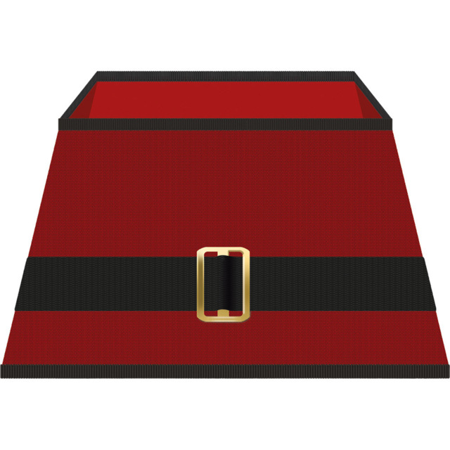 St Helens Red and Black Santa Belt Christmas Tree Skirt 25 x 48cm - image 1
