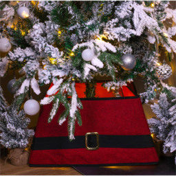 St Helens Red and Black Santa Belt Christmas Tree Skirt 25 x 48cm - thumbnail 2