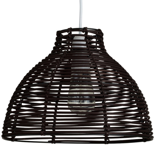 ValueLights Lobster Brown Pot Basket Weave Pendant Shade - image 1