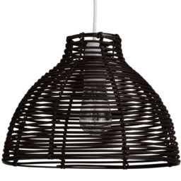 ValueLights Lobster Brown Pot Basket Weave Pendant Shade