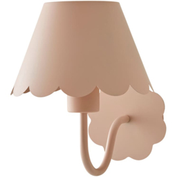 ValueLights Hallie Pink Scallop Rechargeable Wall Lights 2 Pack
