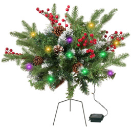 Living and Home Pre-Lit Artificial Christmas Tree with Pinecones and Berries 52.5cm - thumbnail 3