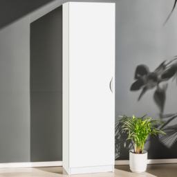 R White Cabinets White Single Door Tall Cupboard - thumbnail 1