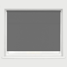 Caecus Straight Edge Roller Blind Charcoal Grey 90cm