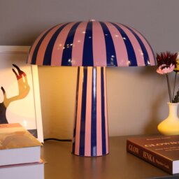 Kenna Dome Shape Stripe Table Lamp - thumbnail 2