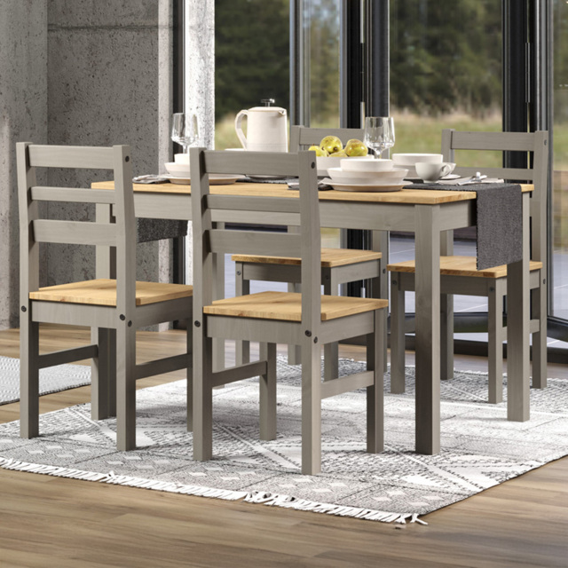 Core Products Corona Linea 4 Seater Grey Dining Set - image 1