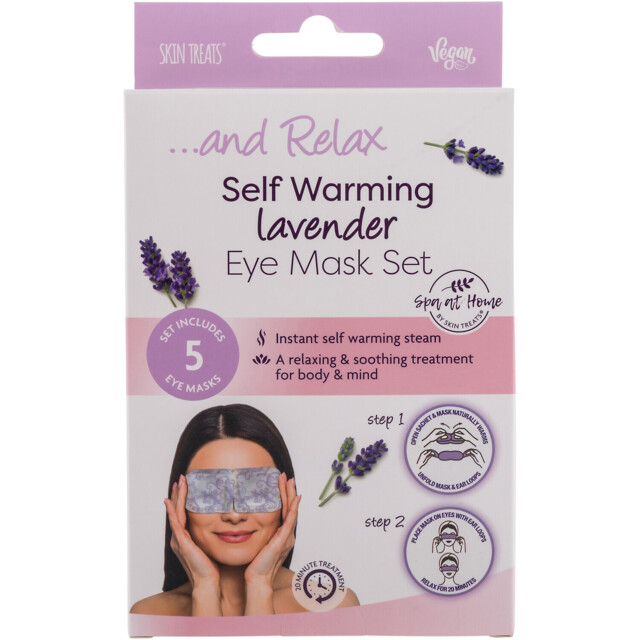 Pack of 5 Lavender Self Warming Eye Mask Set