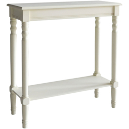 Premier Housewares Heritage Antique White Single Shelf Console Table - thumbnail 2