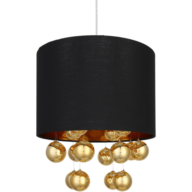 Black and Gold Orb Droplets Pendant Light - image 1