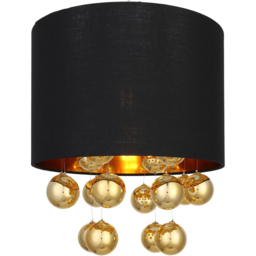 Black and Gold Orb Droplets Pendant Light - thumbnail 4