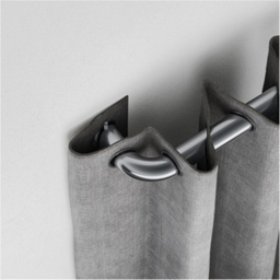 New Edge Blinds Satin Silver Room Darkening Extendable Curtain Pole 170-300cm - thumbnail 4