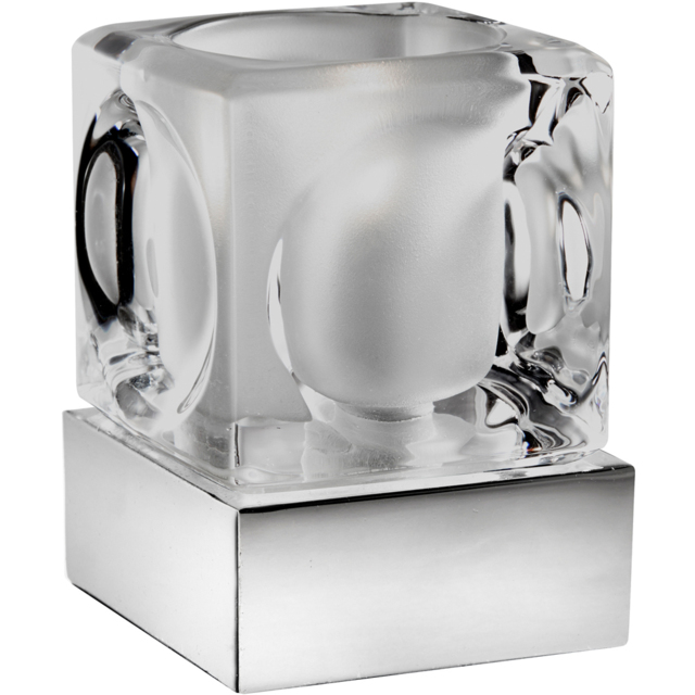 Lighting Collection Ice Cube Glass Shade Touch Lamp - image 1
