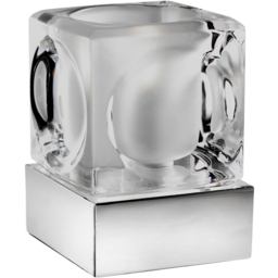 Lighting Collection Ice Cube Glass Shade Touch Lamp - thumbnail 1