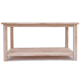 Portofino Single Shelf Light Wood Coffee Table - thumbnail 4