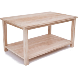 Portofino Single Shelf Light Wood Coffee Table - thumbnail 2