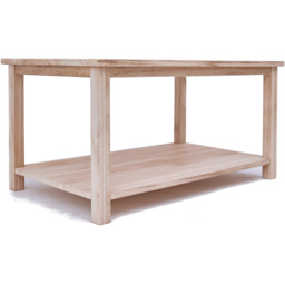 Portofino Single Shelf Light Wood Coffee Table - thumbnail 3