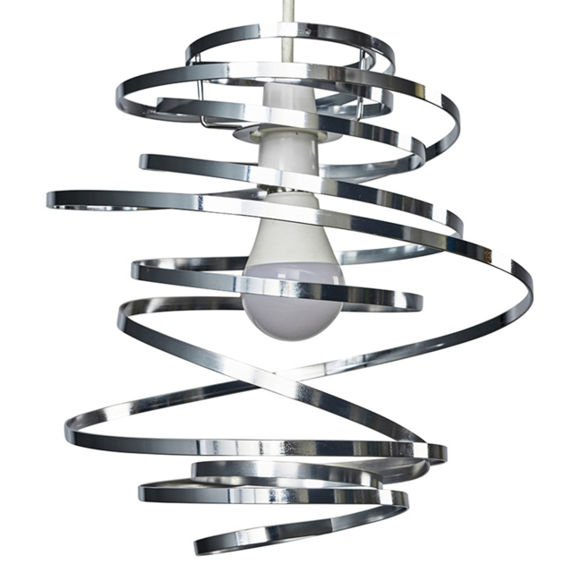 ValueLights Bensson Chrome Twisted Pendant Shade - image 1