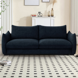 Bronte 3 Seater Navy Blue Fabric Sofa Bed - thumbnail 1