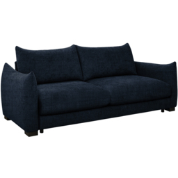 Bronte 3 Seater Navy Blue Fabric Sofa Bed - thumbnail 3
