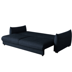 Bronte 3 Seater Navy Blue Fabric Sofa Bed - thumbnail 4